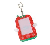 Estuche compacto para fotos de 3 pulgadas con diseño acrílico antiarañazos para tarjetas de campus, tarjetas de membresía, protector de tarjetas fácil de transportar