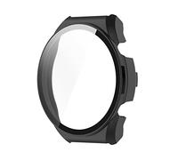 Estuche Compatible con Xiaomi Mi Watch S1 Protector de Pantalla de Vidrio Templado, Carcasa Protectora de Parachoques de PC Duro a Prueba de Golpes Cubierta Protectora Integral