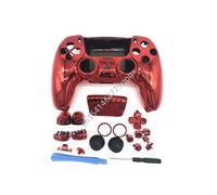 Estuche completo para mando de PS5 rojo para Playstation 5, cubierta frontal, decoración, carcasa cromada