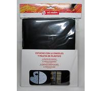 Estuche con 12 Pinceles Y Paleta DE PLÁSTICO Art Creation