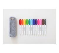 Estuche con 12 rotuladores de tiza líquida - Rotuladores para tapetes Scribble - Scribble - Set de colores