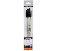 Estuche con 4 Pinceles DALER ROWNEY Graduate : Plano Corto 6, 12, Redondo 8, 18