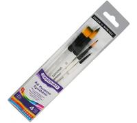 Daler Rowney - Estuche con 4 pinceles Graduate: redondo 5/0, 4, 10 y plano lavis 1/2"