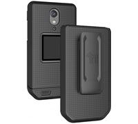 Estuche con clip para tel?fono plegable CAT S22 Nakedcellphone [Negro] Carcasa r?gida delgada y funda para cintur?n [Giratorio/Trinquete] Combo
