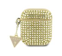 Estuche con colgante triangular de brillantes Guess, dorado - AirPods 1/2