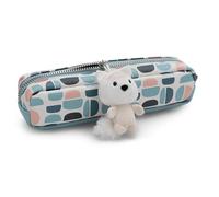 Estuche con Colgante Zorro Polar Vanja 20x5x5cm Azul - Estuche de Peluche para niñas y Mujeres, Bolsa para el Colegio, la Oficina o cosméticos, Suave Bolsa de Peluche