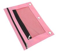 Estuche con cremallera B5 de tela Oxford rosa para carpeta | Portabolígrafos para oficina, bolsa de archivo portátil, uso versátil y multifuncional, resistente al desgarro