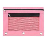 Estuche con cremallera B5 de tela Oxford rosa para carpetas | Bolsa para bolígrafos y documentos, formato de archivo desmontable, resistente al desgarro y a las manchas, uso de oficina