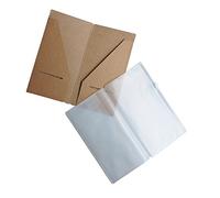 Estuche con Cremallera y Tarjetero Kraft Paquete de 2 Accesorios para Diario de Viaje Recargable - Tamaño de Bolsillo/Pasaporte - 5 x 3,5 Pulgadas (12,5 x 9 cm) B7