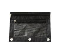 Estuche con doble cremallera para lápices, B5, con cremallera, almacenamiento de archivos, tela Oxford, bolsa de papelería, bolsa de almacenamiento impermeable, bolsa de almacenamiento de bolsillo