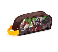 Estuche con Lados Transparentes - Piratas - Jolly Rogers, Multicolor, Estuche Transparente de PVC con Apertura de Cremallera de Velcro