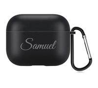 Estuche con Nombre Personalizado Compatible con Apple AirPods 4, Funda Blanda Personalizada con Estilo de Escritura a Mano (Negro)