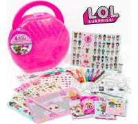 Estuche creativo LOL Surprise! de Horizon Group USA. Estuche para crear, jugar y guardar. Incluye mu ecas de papel, p ginas para colorear, crayon