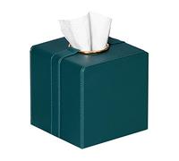 Estuche Cuadrado para pañuelos faciales, de Piel sintética, con Cierre magnético, Color Verde, Varios tamaños, para el hogar y la Oficina (Verde Unicolor)