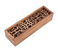 Estuche de 4 Tipos de Madera Organizador de Papelería de Escritorio para Estudiantes Escuela Uso de Oficina (Tipo de Textura Simétrica)