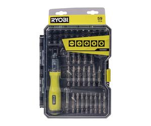 Estuche de 59 puntas de atornillar con destornillador manual