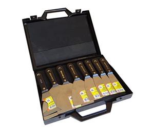 Estuche de 7 espátulas ROGER MONDELIN de pintores tipo americano + 1 cuchillo multiusos - 221679
