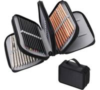 Estuche de 72 ranuras, gran capacidad para lápices, 4 capas, estuche para lápices, estuche con cremallera, organizador de lápices de colores, para escuela, estudiante, artista, suministros de arte