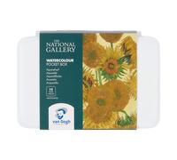 Estuche de acuarela Van Gogh de la Galer a Nacional, caja de pl stico de bolsillo, 12 medias pastillas, selecci n general, girasoles