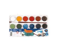 Estuche de acuarelas Jovi con pincel - 12 colores