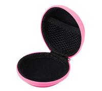 Estuche de almacenamiento de aceites esenciales, bolsa portátil para aceites esenciales, 7 compartimentos, 5 ml, 10 ml, botellas de 15 ml con organizador de tamaño de viaje, rojo, rosa