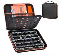 Estuche de almacenamiento de cadena de motosierra compatible con KAKEI/para Stihl/para DEWALT/para NEO-TEC/para UPFOREST/para cadenas Oregon 6-12 piezas, soporte organizador de transporte para