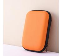 Estuche de almacenamiento de disco duro, bolsa protectora con cremallera EVA de 2.5 pulgadas para HDD externo SSD cable USB cargador organizador de auriculares viaje (naranja)
