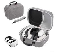 Estuche de almacenamiento de EVA optimizado para equipo Meta VR con diseño de perfil bajo y protección de cobertura completa del dispositivo (gris)