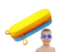 Estuche de almacenamiento de gafas de natación - Estuche de silicona para gafas de sol, organizador de gafas, gran capacidad, transpirable, para gafas de natación, mujeres, hombres, gafas