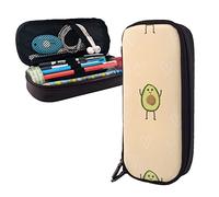 Estuche de almacenamiento de gran capacidad para lápices, rotulador, bolsa de lápices, pequeña bolsa de papelería, soporte para bolígrafos, lindo aguacate corazón patte, color, 5.0cm*10.5cm*20.5cm,