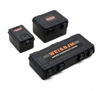 Estuche de almacenamiento de herramientas de 3 piezas para modelos RC Crawler a escala 1/10 diseñado para adaptarse a la integración de marco TRX4 SCX10 D90 (negro)
