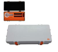 Estuche de almacenamiento impermeable para accesorios Insta360 X6, Gris | Organizador de viaje para cámara de acción, funda rígida, caja de almacenamiento de gran capacidad compatible con palo de