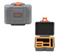 Estuche de almacenamiento impermeable para DJI Osmo Action 5 Pro/4/3, mini organizador de seguridad para cámara de acción DJI con 2 baterías, cable de carga rápida y accesorios, gris, Unisex