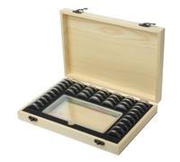 Estuche de almacenamiento para cápsulas de monedas: organizador de madera para colección de billetes