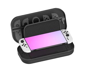 Estuche de Almacenamiento para Consola de Juegos: de Transporte portátil, Protector de Dispositivo portátil | Carcasa Impermeable de PU Negra, Estructura Resistente a los Golpes, Interior de