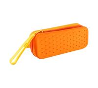 Estuche de almacenamiento para gafas, soporte de silicona para gafas de natación de 7.6 x 2.9 x 1.96 pulgadas, organizador portátil con cordón, bolsa de accesorios para deportes acuáticos, protección