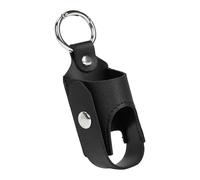 Estuche de almacenamiento para inhalador - Funda ligera y protectora de piel sintética para inhalador con hebilla de metal | para viajes, uso diario, escuela y senderismo, práctico llavero, Negro ,