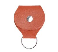 Estuche de almacenamiento para púas de guitarra, bolsa de almacenamiento multiusos con llavero, bolsa organizadora de púas ligera, elegante funda para púas para bajo de guitarra, Reino , marrón