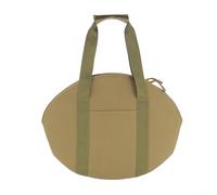 Estuche de almacenamiento para sartén para barbacoa, material Oxford 600D con bolsillos, perfecto para asar al aire libre y acampar (caqui ovalado)