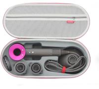 Estuche de almacenamiento para secador de pelo, organizador de viaje impermeable, bolsa de transporte portátil para accesorios de secador de pelo Dyson (rosa), Pink, moderno
