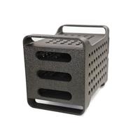 Estuche de Almacenamiento Seguro Impreso en 3D con Cubierta Deslizante para Samsung T7 SSD, Soporte de Escritorio Negro con Rejillas de ventilación y Ranura para Cable Tipo C (Tres Ranuras)