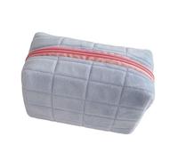 Estuche de almohada para lápices, bolsa acolchada para lápices, bolsa de maquillaje de gran capacidad, bolsa de maquillaje para cosméticos, almacenamiento de examen, color sólido de alta capacidad