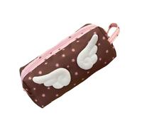 Estuche de alta capacidad con asa, bolsa de felpa para bolígrafos, bolsas grandes, bolsa de cosméticos de viaje para estudiantes, adultos, mujeres, estuche de felpa
