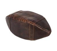 Estuche de Aseo de fútbol Americano de Piel auténtica con diseño de fútbol, Mad Monkey, marrón, 27,5 cm, Diseño de fútbol