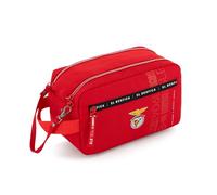 Estuche de aseo de viaje, estuche de afeitado SL Benfica oficial de poliéster rojo - 14 x 25 x 12 cm - Producto con licencia, rojo, Casual