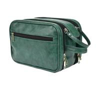 Estuche de aseo para hombre, kit de higiene para hombre,Bolsa de aseo portátil de PU para hombres | Bolsa de cosméticos para hombres de gran capacidad, organizador de productos de tocador, sa, verde,