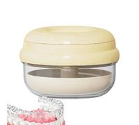Estuche de Baño para Prótesis Dentales,Recipiente Portátil Hermético para Remojar Dientes Postizos,Estuche para Protectores Bucales - para Limpieza, Remojo y Aclarado para Hombres, Mujeres,