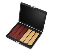 Estuche de caña para saxofón/Clarinete con Cubierta de Cuero de PU y Ranuras para 6 cañas (Negro) Cajas para Cañas De Clarinete