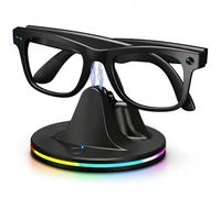 Estuche de Carga Compatible con Las Gafas Ray-Ban Meta,Portátil para Wayfarer Compatible con Wayfarer Skyler Headliner y Oakley Meta HSTN con indicador LED de energía y Cable USB-C (Negro-RGB)
