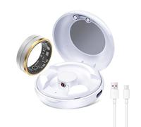 Estuche de Carga de Anillo Inteligente Compartimento de Carga Magnético Caja Compacta Cargador Portátil para COLMI R02 R06 R11M R8 Fitness Ring con Puerto de Carga Magnético,